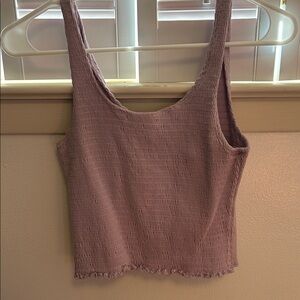Hollister Mauve Textured Crop Top